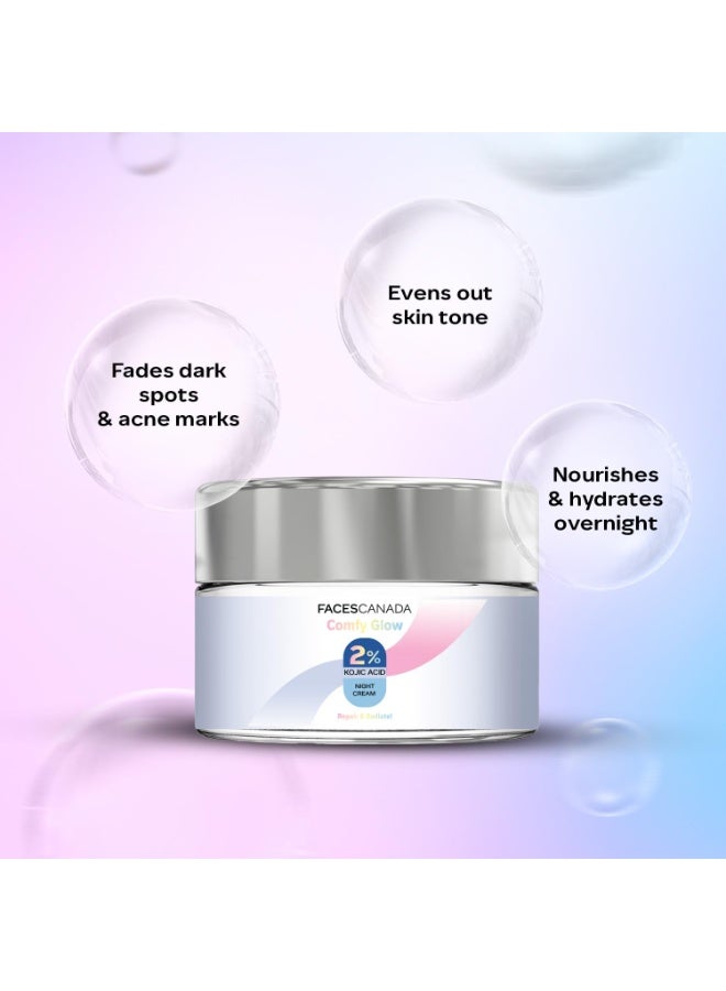 فاسيسكانادا مجموعة فيسز كندا لتفتيح البشرة - كريم ستروب - ذهبي وردي، 18 مل + كريم كومفي جلو الليلي بحمض الكوجيك 2%، 25 غ | تفتيح البشرة | يخفي البقع الداكنة وآثار حب الشباب | بشرة نضرة ومشرقة خالية من العيوب | قاعدة مكياج متألقة - Image 4